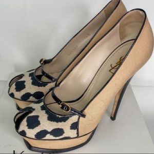 YSL TRIBUTE 105 PUMP AUTHENTIC LEOPARD